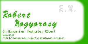 robert mogyorosy business card